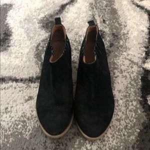 Black slip on ankle booties